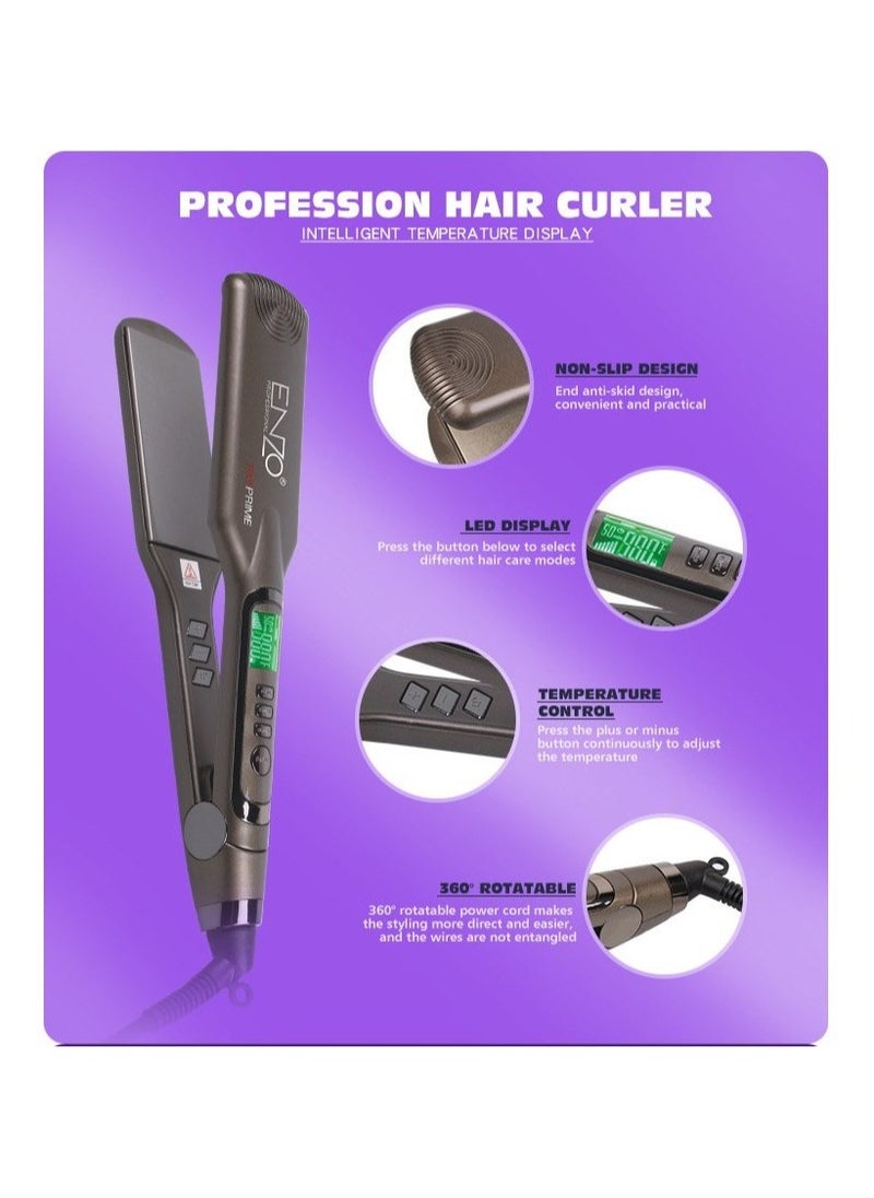 ENZO Professional Enzo Professional Hair Straightener with 7 Multi-Function Buttons | Fast Heating | Ceramic Plates | Frizz Control | Auto Shut-Off  - Image 3