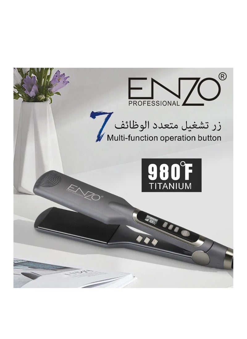 ENZO Professional Enzo Professional Hair Straightener with 7 Multi-Function Buttons | Fast Heating | Ceramic Plates | Frizz Control | Auto Shut-Off  - Image 4