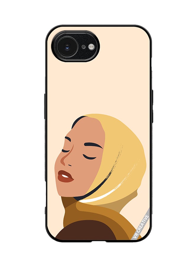Protective Case Cover For Apple iPhone 16e Cartoon Woman Shape Design Multicolour