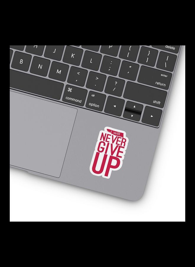 RKN Motivational Quote Red Vinyl Stickers For Laptop - Image 1