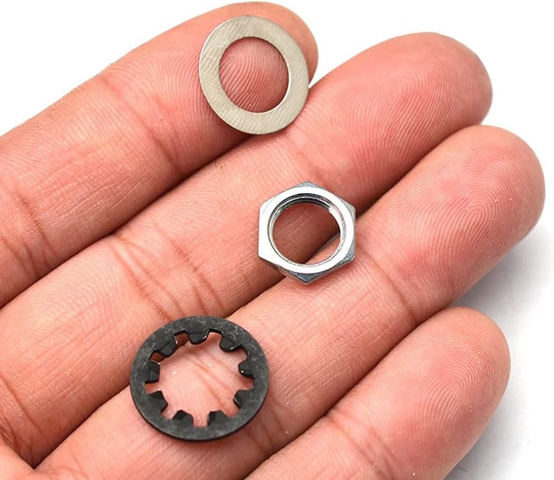 klarako 5Sets Guitar Nuts, Washers & Lock Washers for US CTS Pots Switchcraft Jacks - Image 5