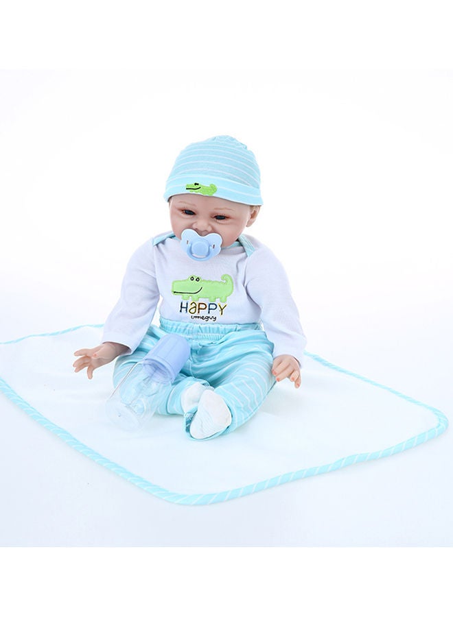 XiuWoo Reborn Baby Doll With Plush Toy 22inch - Image 4