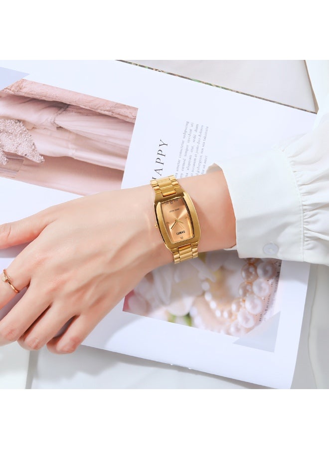 SKMEI Elegant Women's Watch - SKMEI Gold & Diamond Dial with Waterproof Feature for Daily Luxury - Image 3