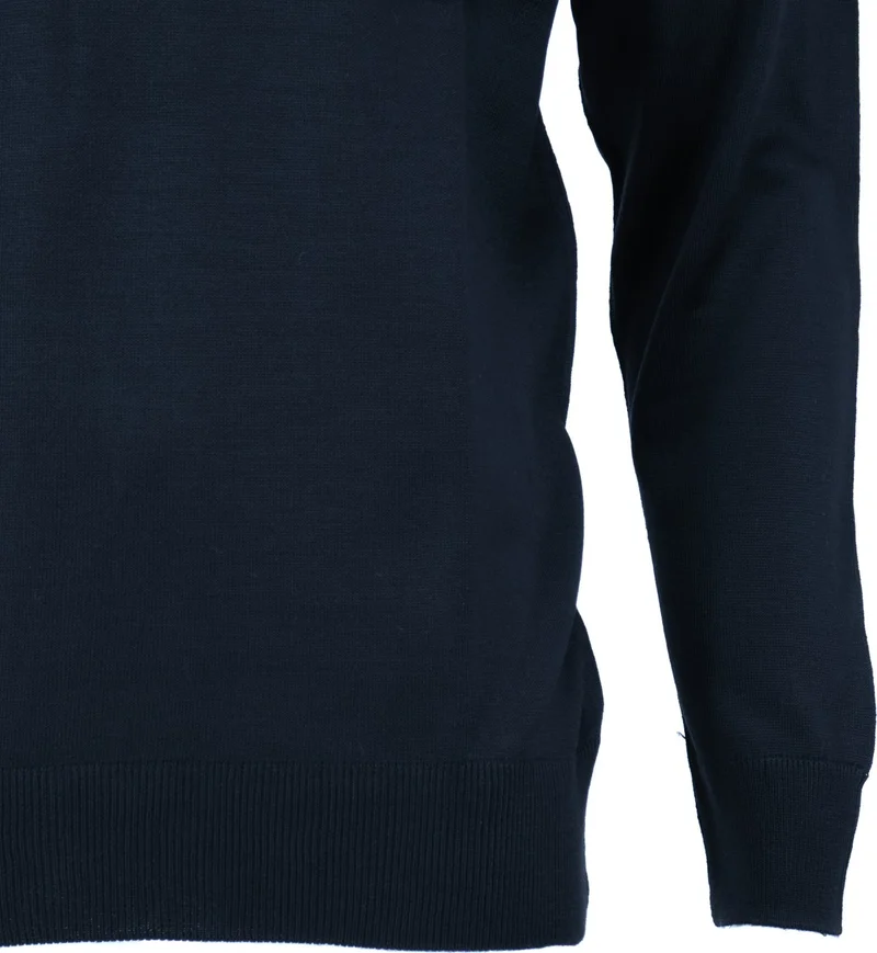 اوبلاند Men's Woolen Woven Sweater Pocketless Polo Collar Solid Color Classic Model Comfortable Cut Full Pattern
