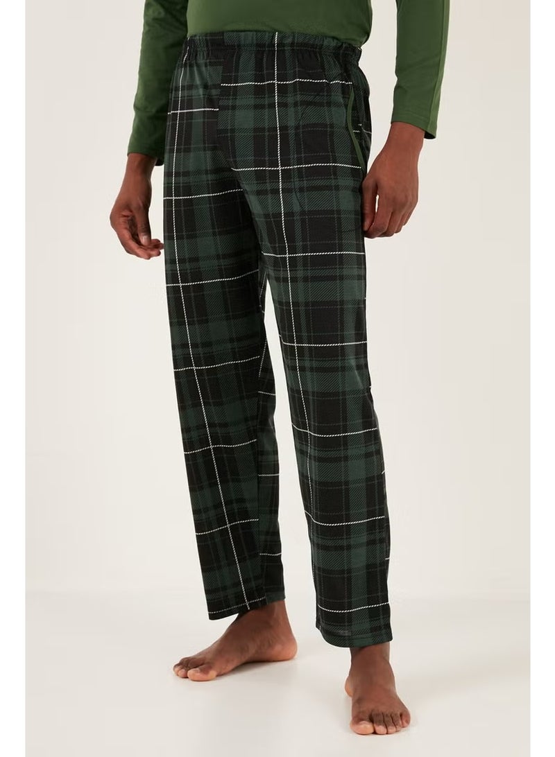 Buratti Plaid Cotton Regular Fit Long Sleeve Pajama Set Men's Pajama Set 60961004 - Image 4