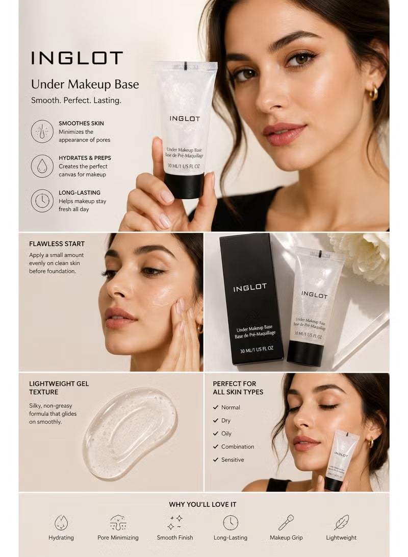 انجلوت برايمر "إنجلوت" (Inglot) للوجه قبل المكياج 30 مل | برايمر مرطب وخفيف الوزن | قاعدة مكياج تمنح ملمساً ناعماً | برايمر يدوم طويلاً | يقلل من مظهر المسام - Image 4