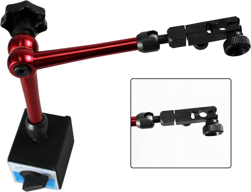 Hardware Factory Store Store HFS (R) 132lbs/60kg Max Pull Clamping Hole Diameter 8mm Magnetic Base Adjustable Metal Test Indicator Holder Digital Level 14" - Tool Stand - Image 3