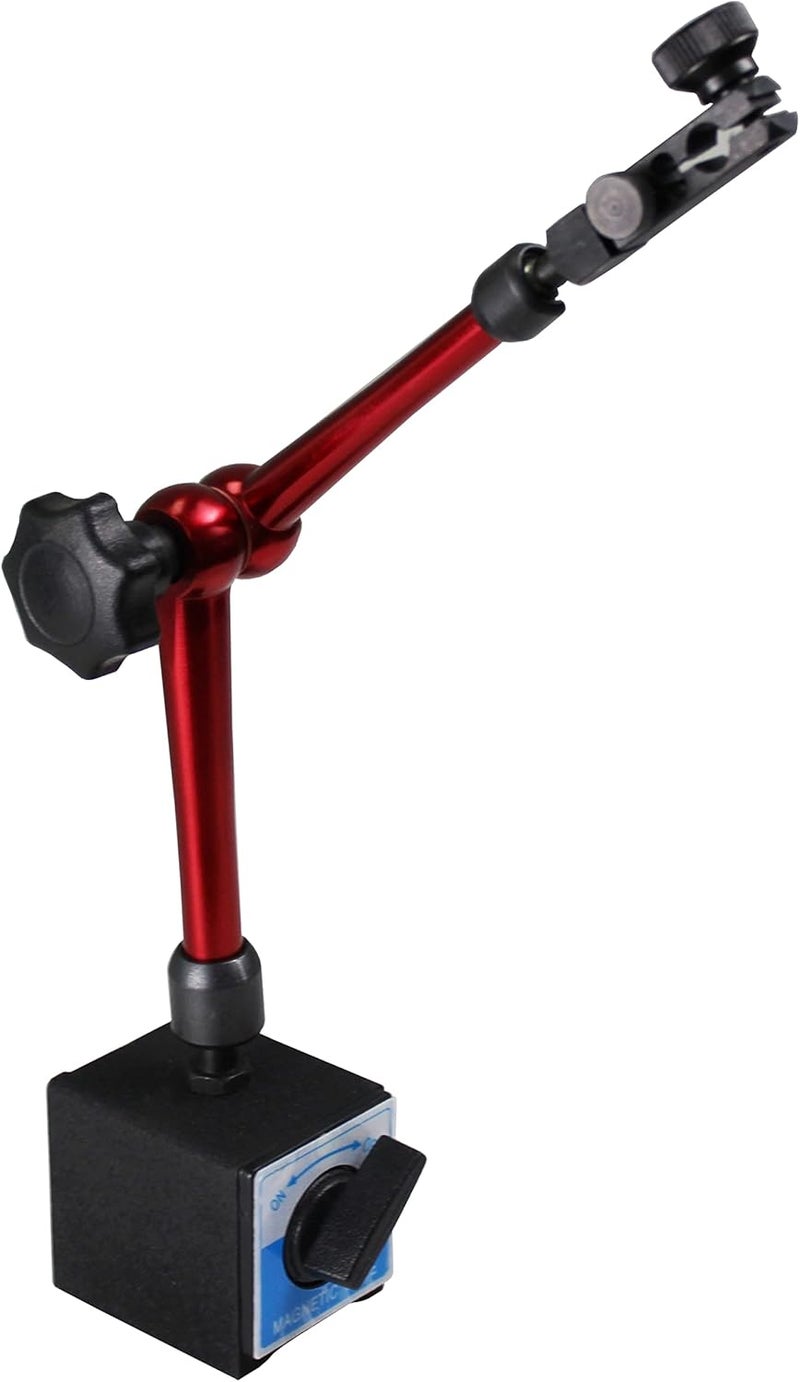 Hardware Factory Store Store HFS (R) 132lbs/60kg Max Pull Clamping Hole Diameter 8mm Magnetic Base Adjustable Metal Test Indicator Holder Digital Level 14" - Tool Stand - Image 1