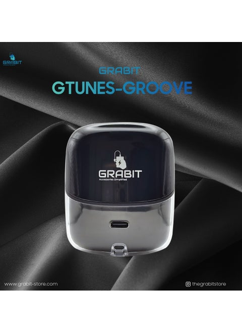 GTUNES-GROOVE True Wireless Earbuds – Smart Twin Design, Quad-Mic, 6H Playtime, Fast Type-C Charging