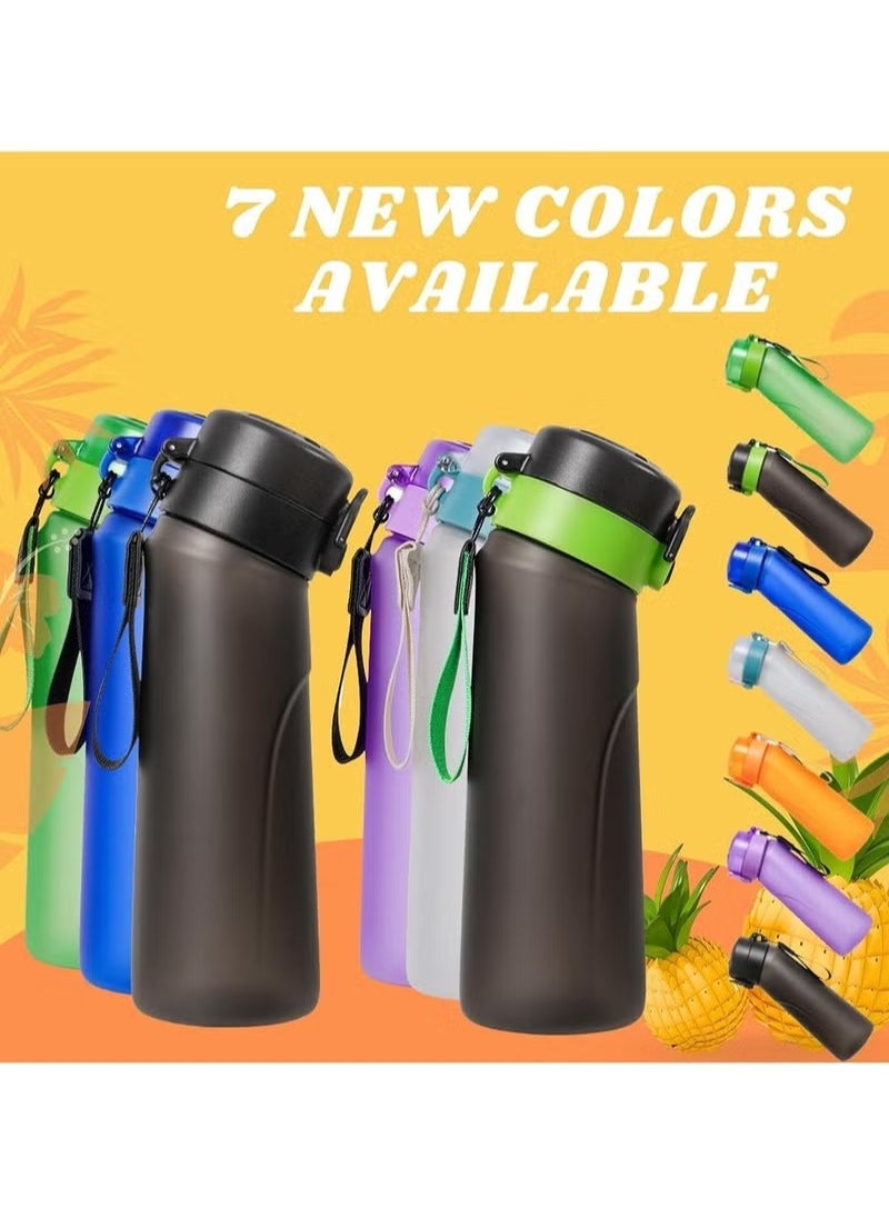 Gonice - Flavored Water Bottle, Air Up Water Bottle with Flavor Pods, Air Up Flavor Water Bottle, Water Bottle for Kids, Air Up (New Black - 1 bottle (750 ml) + 3 pods in random flavors) - Image 1