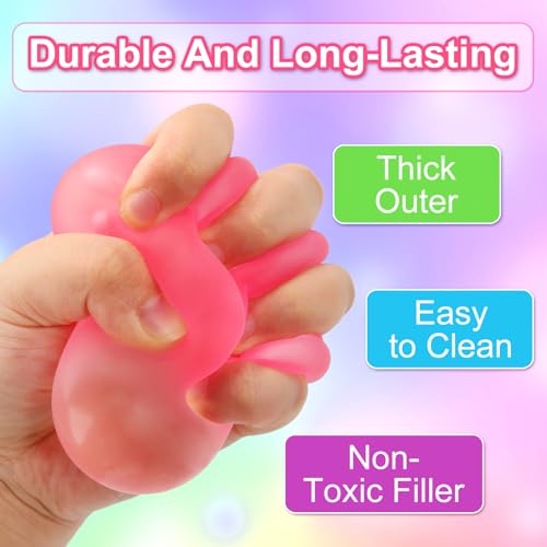 Siwarm 4 Pack Stress Cube Sensory Fidget Toys for Anxiety Stress Relief Slow Rising Fidget Cube Squeeze Toys Squishy Cube Filled with Thick Substance Ice Cube Stress Balls for Adults Kids - Image 5