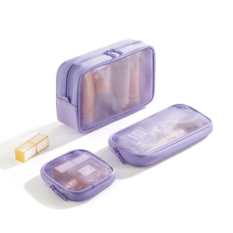 Custom Logo Makeup Organizer Bag Purple without LOGO