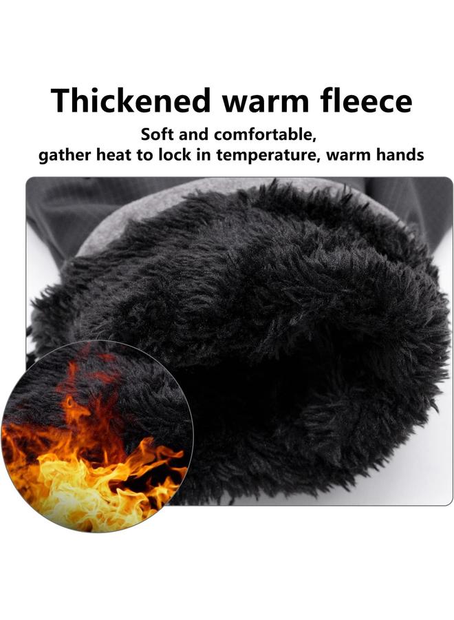 قفازات الشتاء، ثلاث طبقات مقاومة للماء وقفازات دافئة مقاومة للرياح، قفازات شاشة اللمس، قفازات الثلج الدافئة للرجال النساء تشغيل ركوب الدراجات التزلج على الجليد - Image 4