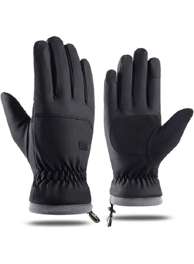 قفازات الشتاء، ثلاث طبقات مقاومة للماء وقفازات دافئة مقاومة للرياح، قفازات شاشة اللمس، قفازات الثلج الدافئة للرجال النساء تشغيل ركوب الدراجات التزلج على الجليد - Image 1