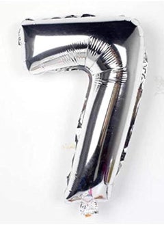 Balloon Foil Balloon - Mcolour - number 7 - Meduim Size - Silver