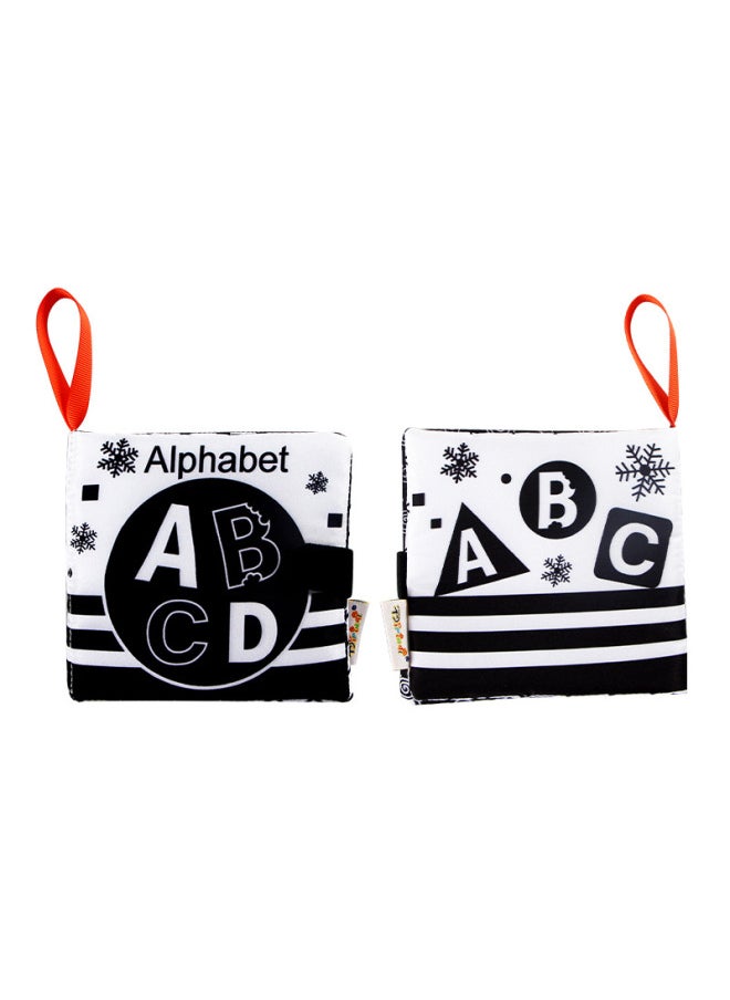 Baby Tearable Cloth Book Black And White Visual Stimulation Palm Book Baby Cloth Book Toy-Color:N022B Letter  - Image 1