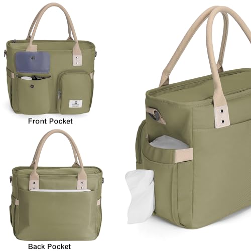 Hafmall Insulated Lunch Bag for Adults,Big lunch box for men, Wide Opening Insulated Bag with Shoulder Strap, Reusable Adult Lunch Bag For Work, Picnic(Deep Greene) - Image 5