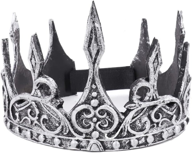 Liatunou Regal King's Crown,Adjustable Royal Crown Prince Tiara,Medieval King Costume Accessories for Adult - Image 1