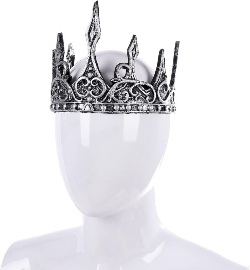 Liatunou Regal King's Crown,Adjustable Royal Crown Prince Tiara,Medieval King Costume Accessories for Adult - Image 2