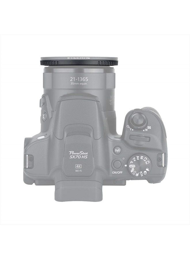 JJC Lens Filter Adapter Ring for Canon PowerShot SX530 HS SX540 HS SX520 HS SX70 HS SX60 HS SX50 HS SX40 is SX30 is SX20 is SX10 is SX1 is Cameras,Replaces Canon FA-DC67A Filter Adapter - Image 3