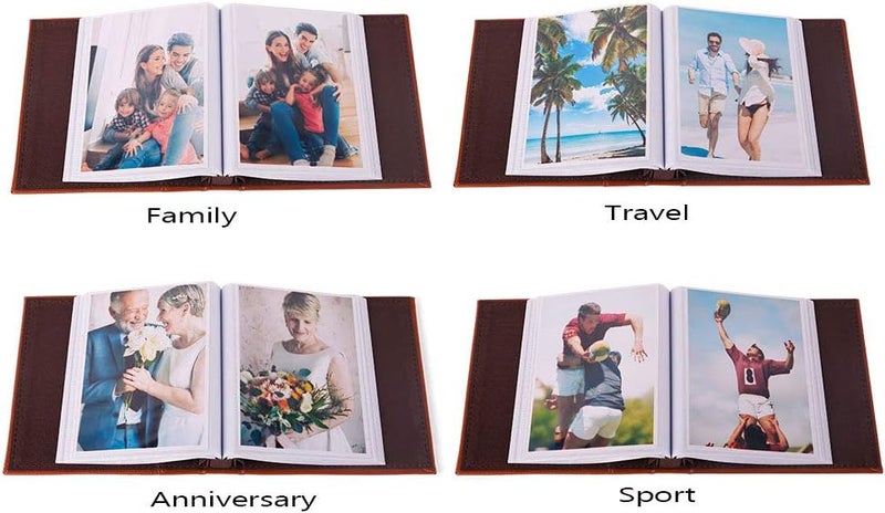 FaCraft 5x7 Photo Album 80 Photos Vertically5x7 Photo Album Hold 80 Pictures for Family Birthday Anniversary Wedding Vacation Pictures DIY Baby Memory Book 80 Pockets - Image 2