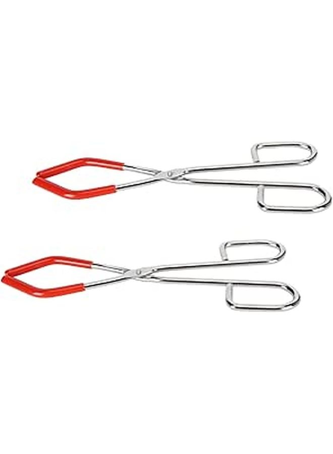 Rubber Coated Steel Beaker Tongs for Laboratory Clamping and Science Classroom Experiments - Image 1