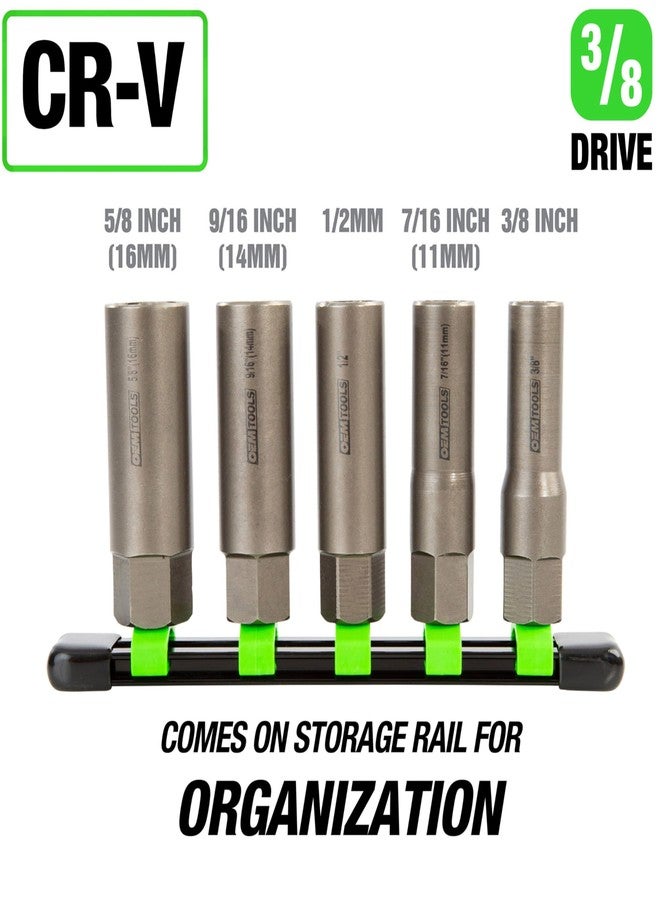 OEMTOOLS 22993 5 Piece Spiral Type Deep Extractor Set, Ideal for Automotive Bolt Removal, Chrome Vanadium Steel, Includes Metric and SAE Sizes, bolt extractor set, rusted bolt extraction - Image 2