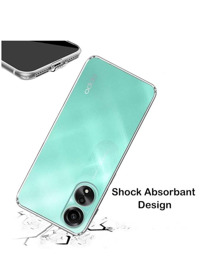 جراب حماية شفاف لموبايل اوبو ايه 78 / OPPO A78 من البولي يوريثين المقاوم للحرارة مضاد للخدوش من تين تك - شفاف