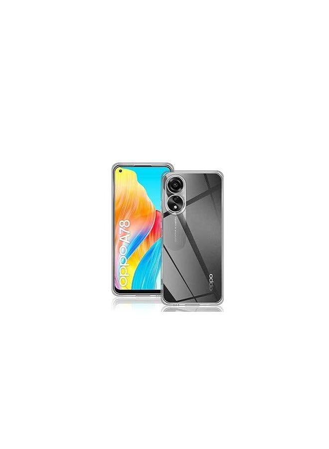 جراب حماية شفاف لموبايل اوبو ايه 78 / OPPO A78 من البولي يوريثين المقاوم للحرارة مضاد للخدوش من تين تك - شفاف