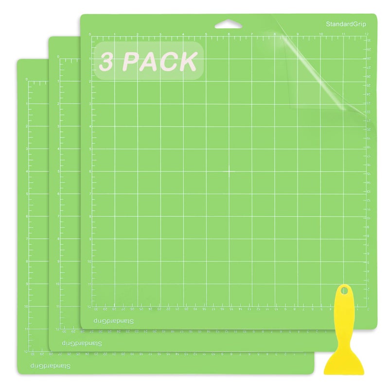 THANMAO Standard Grip Cutting Mat 3 Pack,12"x12" Standard Grip Cutting Mats for Cricut Maker 3//Explore 3/Air 2/Air/Oneï¼ŒReplacement Accessories Card for HTV/Cardstock/Paper/Adhesive Vinyl - Image 1