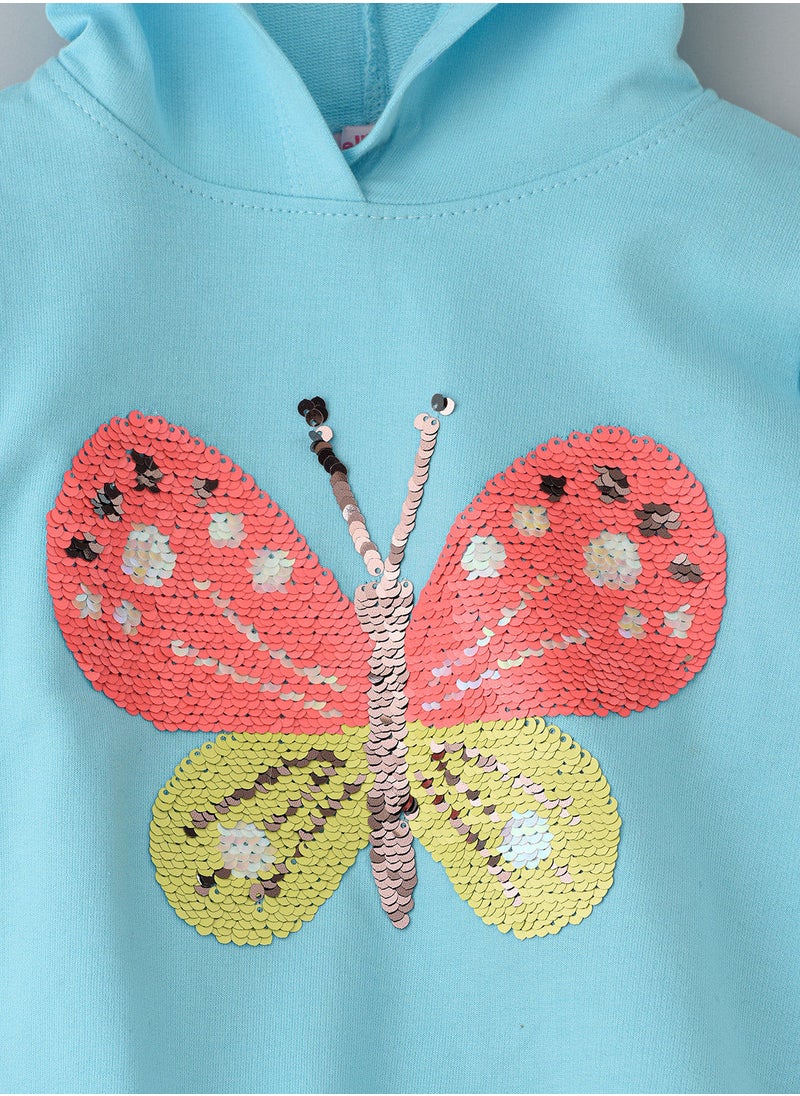 Jelliene - Sweat top with sequins work at front - Image 1
