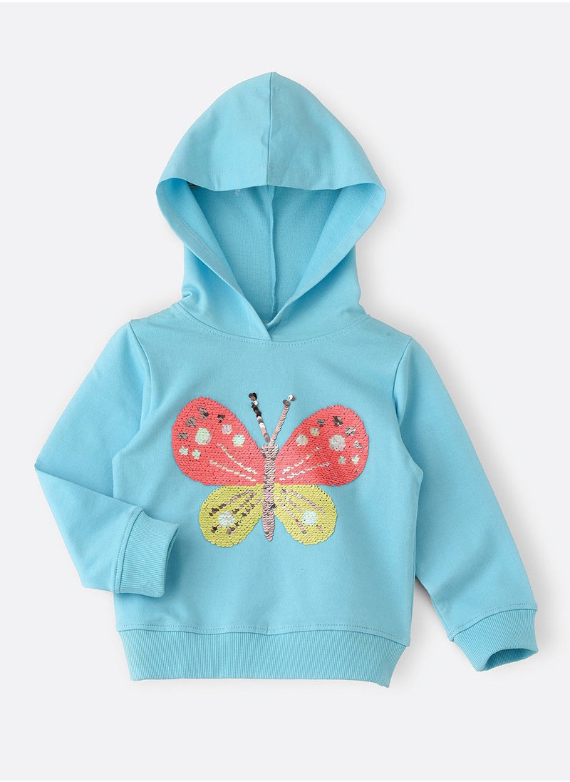 Jelliene - Sweat top with sequins work at front - Image 1