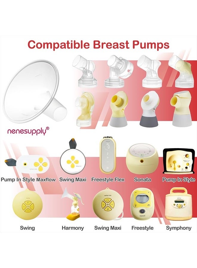 NENESUPPLY فلانج نينسوبلاي 24 مم متوافق مع قطع مضخة الثدي ميديلا استبدال فلانج 24 مم لملحقات ميديلا متوافق مع قطع مضخة في ستايل سيمفوني سوينغ هارموني يعمل مع بيرسونال فيت فليكس - Image 2
