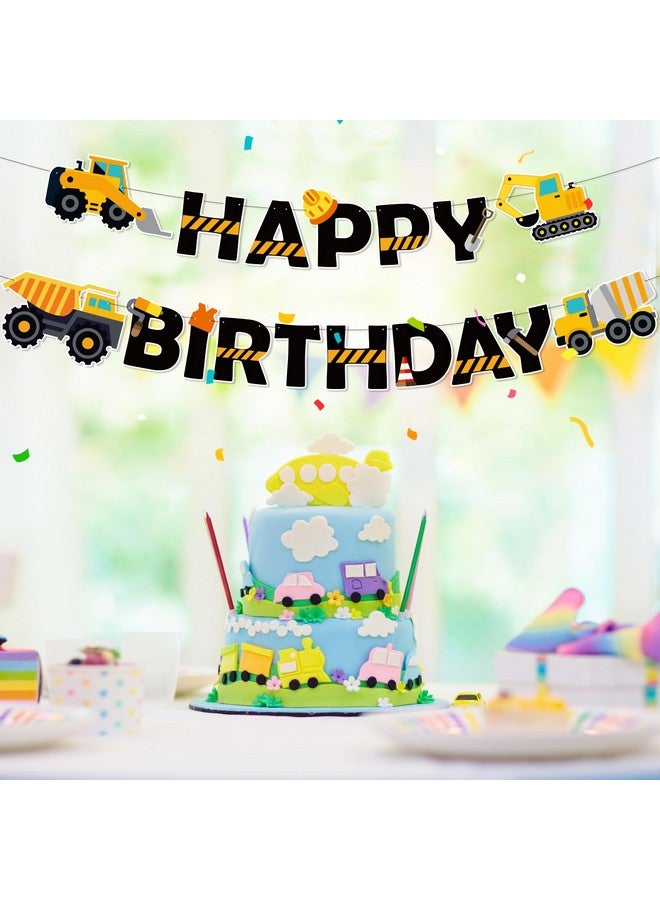 Faisichocalato Faisichocalato DIY Construction Birthday Banner Dump Truck Party Decorations, Easy to Assemble Builder Bulldozer Excavator Tank Truck Garland Supplies - Image 5