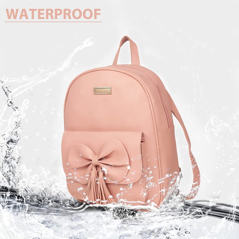 TYPIFY ® Teddy Keychain Faux Leather Backpack for Women – Stylish, Lightweight, Spacious Bag for School, Office, College & Travel – Trendy Everyday Use Backpack for Girls | Gift for Her - Image 4