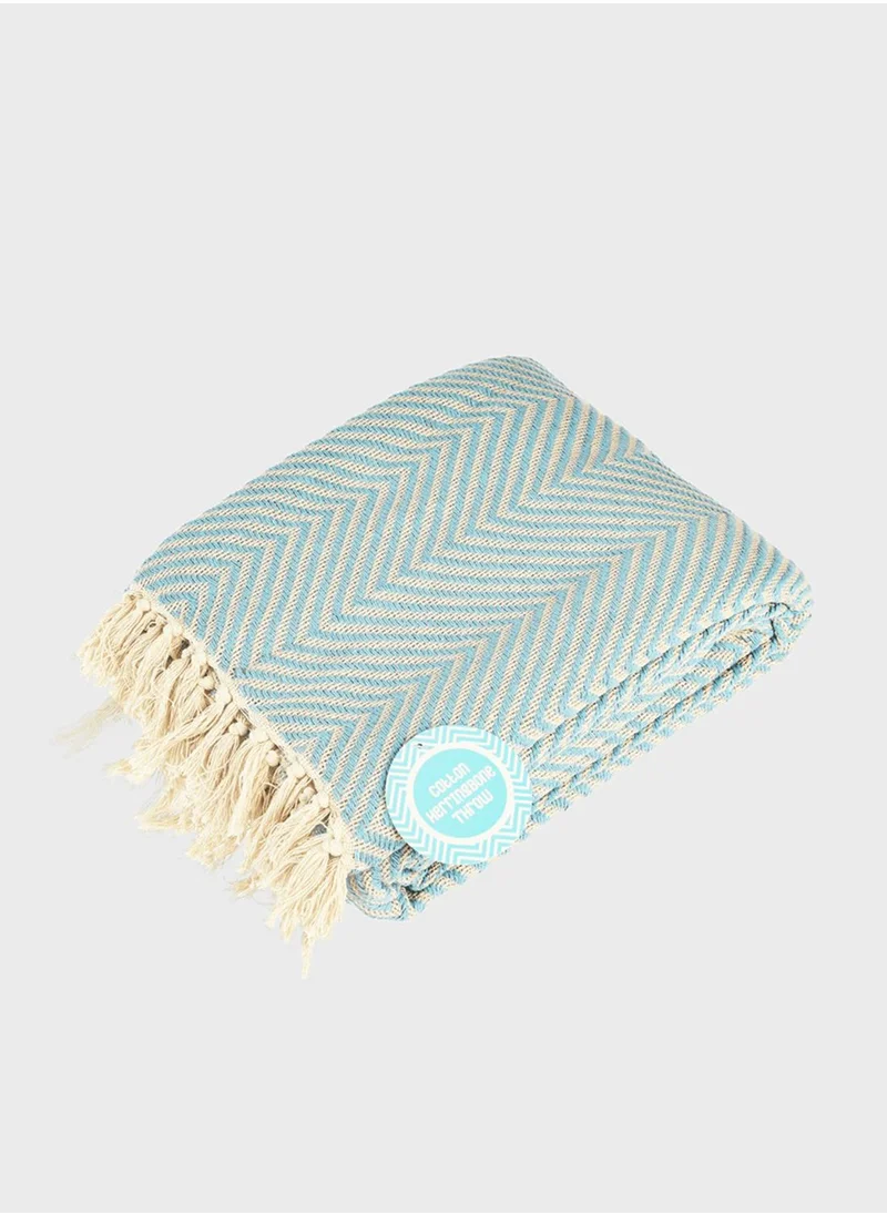 Rex London Large Herringbone Throw