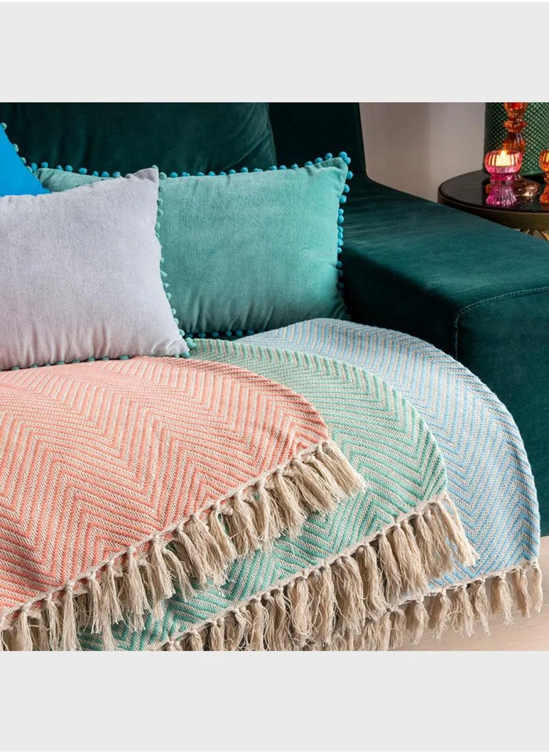 Rex London Large Herringbone Throw