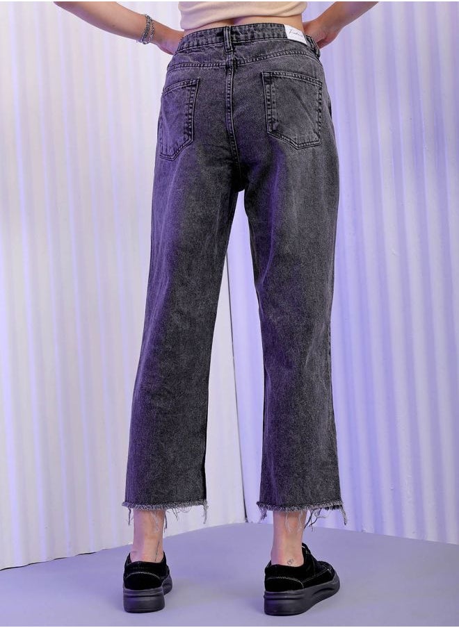 Freehand Women Straight Fit Solid High-Rise Jeans  - Image 2