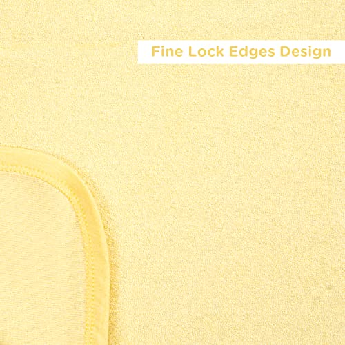 Mee Mee Bamboo Cotton Premium Baby Washcloth | Soft, Absorbent, Reusable Towels for Newborns, Kids, and Infants - Hooded, Washable - Pack of 1, Yellow 80X80 CM - Image 4