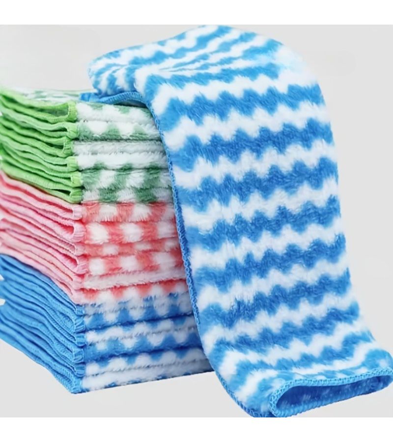 12 Pcs Absorbent Multi Purpose Dish Cloths For Kitchen Cleaning - Image 1