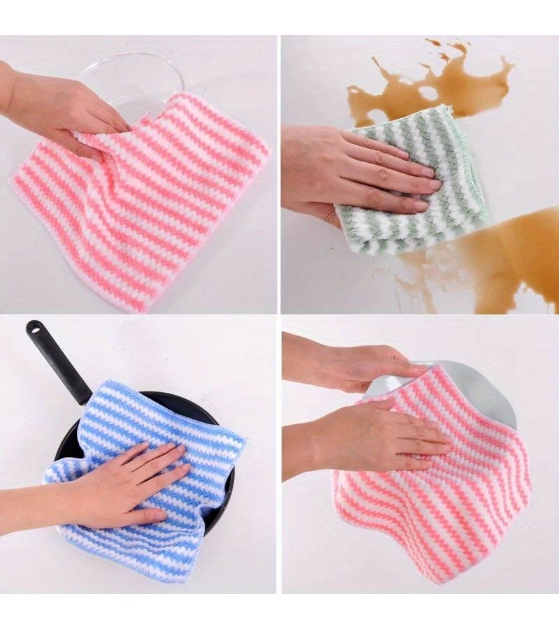 12 Pcs Absorbent Multi Purpose Dish Cloths For Kitchen Cleaning - Image 2