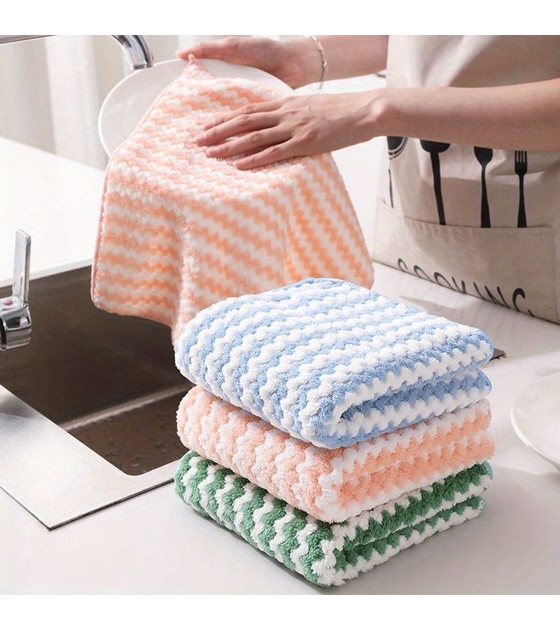 12 Pcs Absorbent Multi Purpose Dish Cloths For Kitchen Cleaning - Image 4