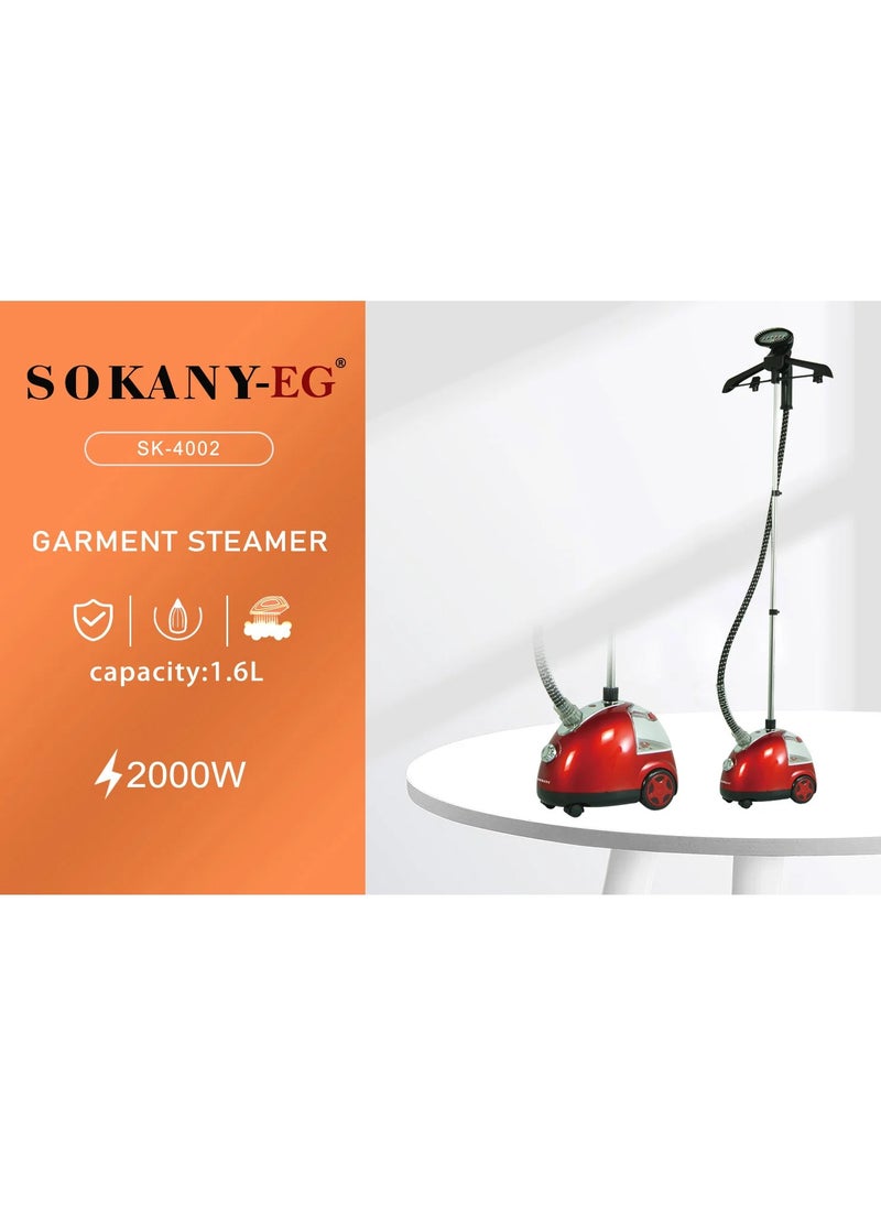 sokany Garment/Clothes Steamer All-in-One Iron，Professional Curtains Steamer,Upright Garment Steamer,with Hanger/Ironing Board/Gloves,2000W  - Image 2