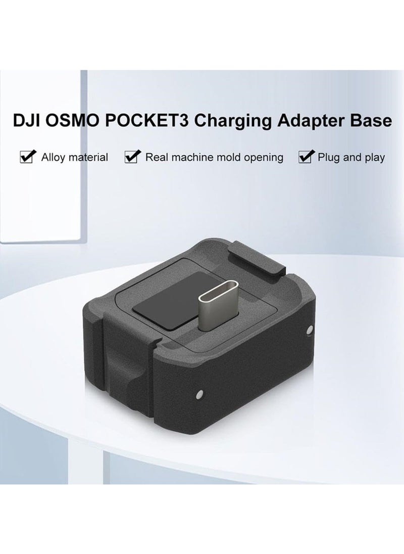 ماركة غير محددة Charging Adapter Base Compatible with DJI Osmo Pocket 3 Portable Camera Charging Stand Type-C 1/4 Mount for DJI Osmo Pocket3 Charger Adapter Base Kit Camera Accessories  - Image 5