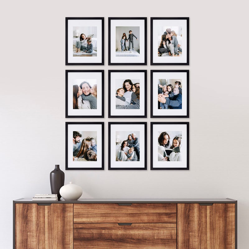 Sheffield Home 9 Piece Gallery Wall Frame Set, 11x14 in. matted to 8x10 in. (Matte Black) - Image 2