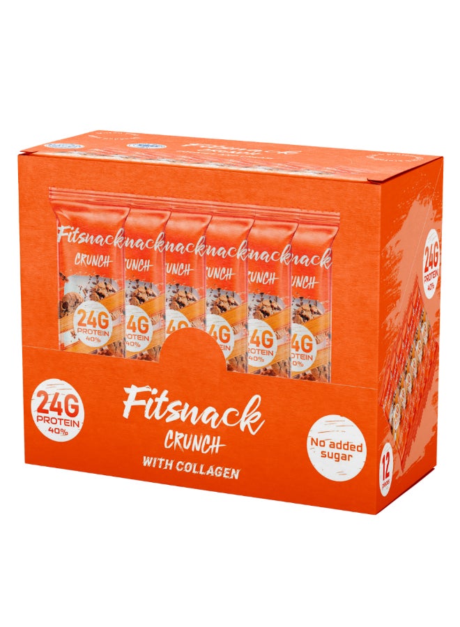 Fitsnack Crunch Cookies & Cream Protein Bar, 24% Protein, No Added Sugar, High Protein Snack - Image 4