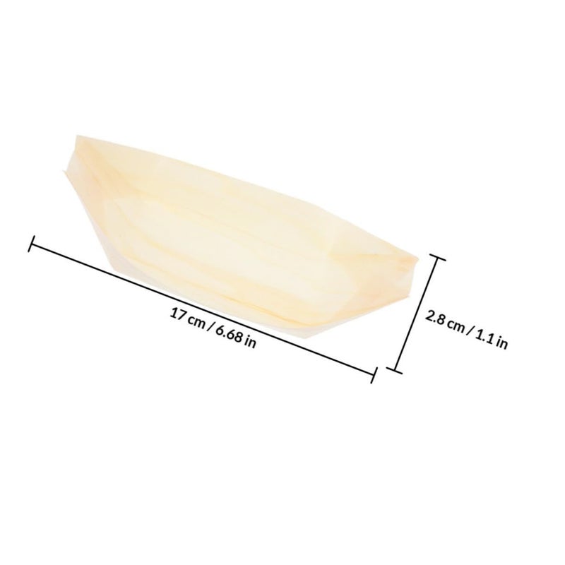 Disposable Wood Sushi Trays 50 Pack 6 Inch for Sashimi Catering Home Dining - Image 3