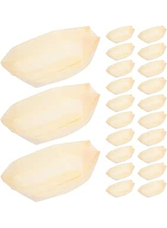 Disposable Wood Sushi Trays 50 Pack 6 Inch for Sashimi Catering Home Dining - Image 1