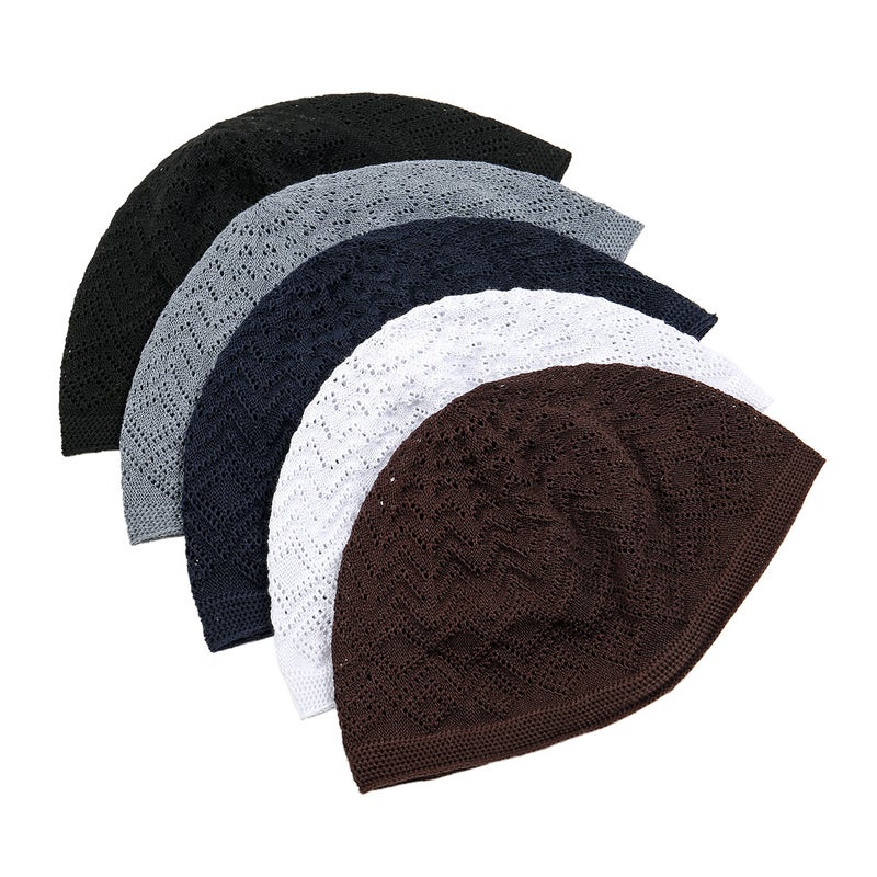 Spring New Hat Men'S Melon Cap Knitted Hat Arab Hat Simple Breathable Men'S Hat Temu - Image 2