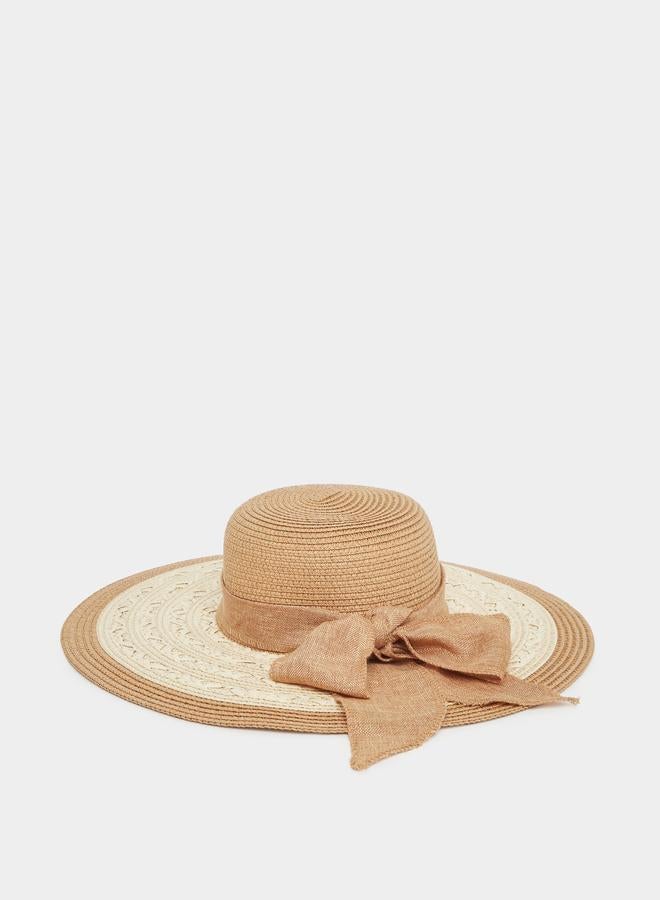 Styli Textured Bag and Ribbon Accent Hat Set - Image 3